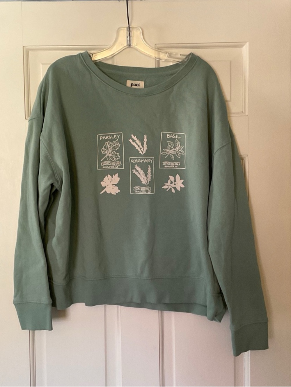 Pact Variety Pack Graphic Slouchy Sweatshirt Green Novelty Gardening XXL 2XL